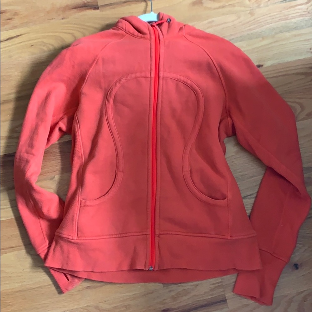Orange Lululemon Scuba hoodie